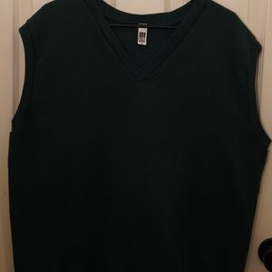 American Apparel Forest Green Knit V-Neck Vest